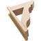 Ekena Millwork 7 1/2-in W x 22-in D x 30-in H Funston Slat Rough Cedar Woodgrain TimberThane Outlooker, Primed Tan OUTUR075X22X30FST24RCPR - alternate 3
